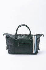 Vintage green leather travel bag Le Mans 66 - Image n°3