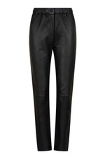 Black leather pants for women - Image n°6