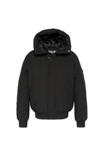 Black polyester hooded jacket - Image n°1