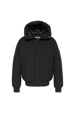 Black polyester hooded jacket - Image n°1