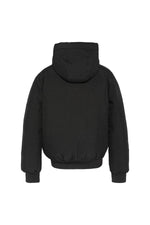 Black polyester hooded jacket - Image n°2