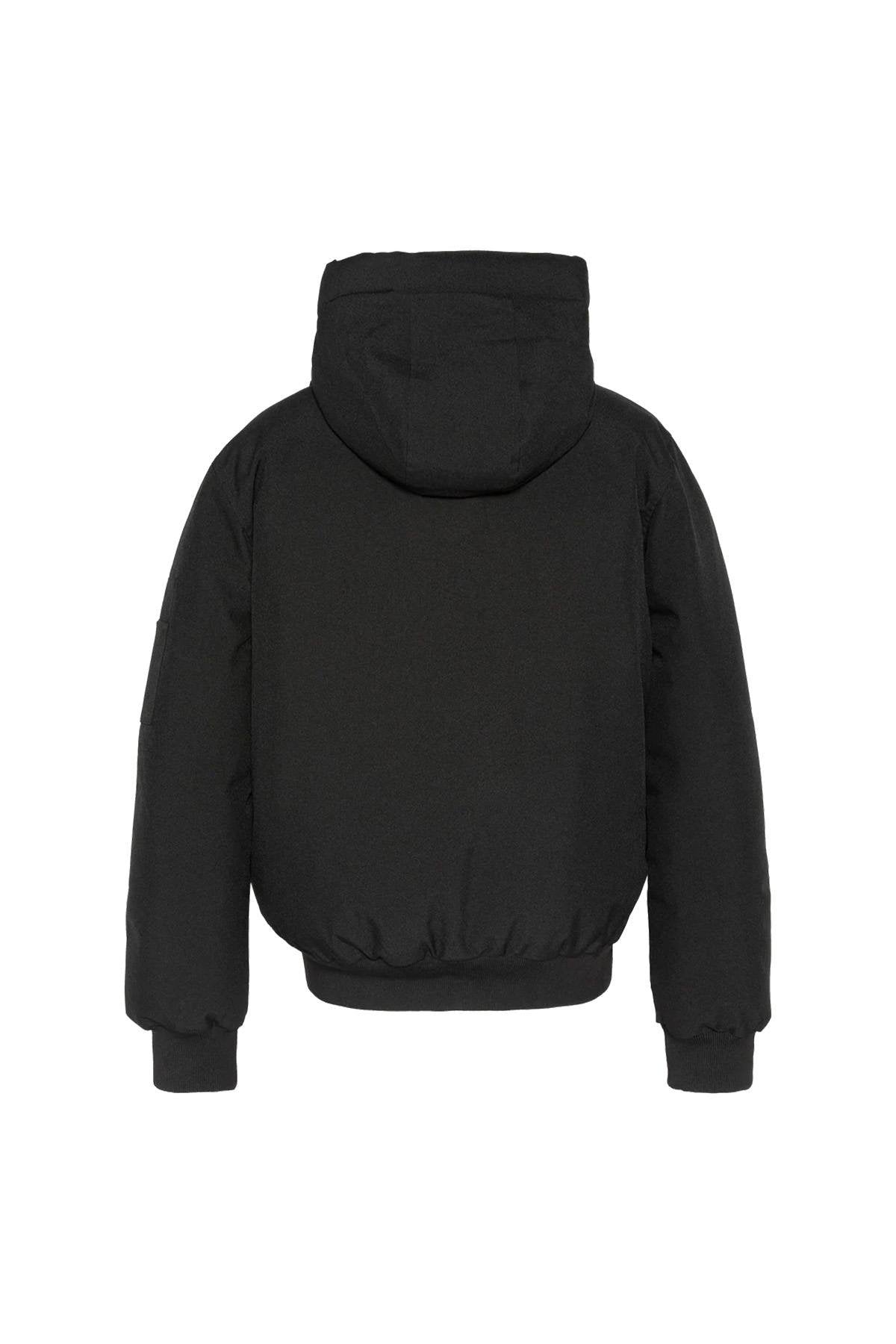 Black polyester hooded jacket - Image n°2