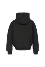 Black polyester hooded jacket - Image n°2