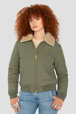 Sage and beige B-15 army jacket - Image n°1