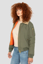 Sage and beige B-15 army jacket - Image n°4