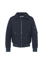 Navy blue and brown textile pilot jacket - Image n°10