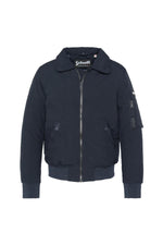 Navy blue and brown textile pilot jacket - Image n°10