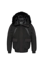 Black soft shell jacket with hood - Image n°6