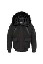 Black soft shell jacket with hood - Image n°6