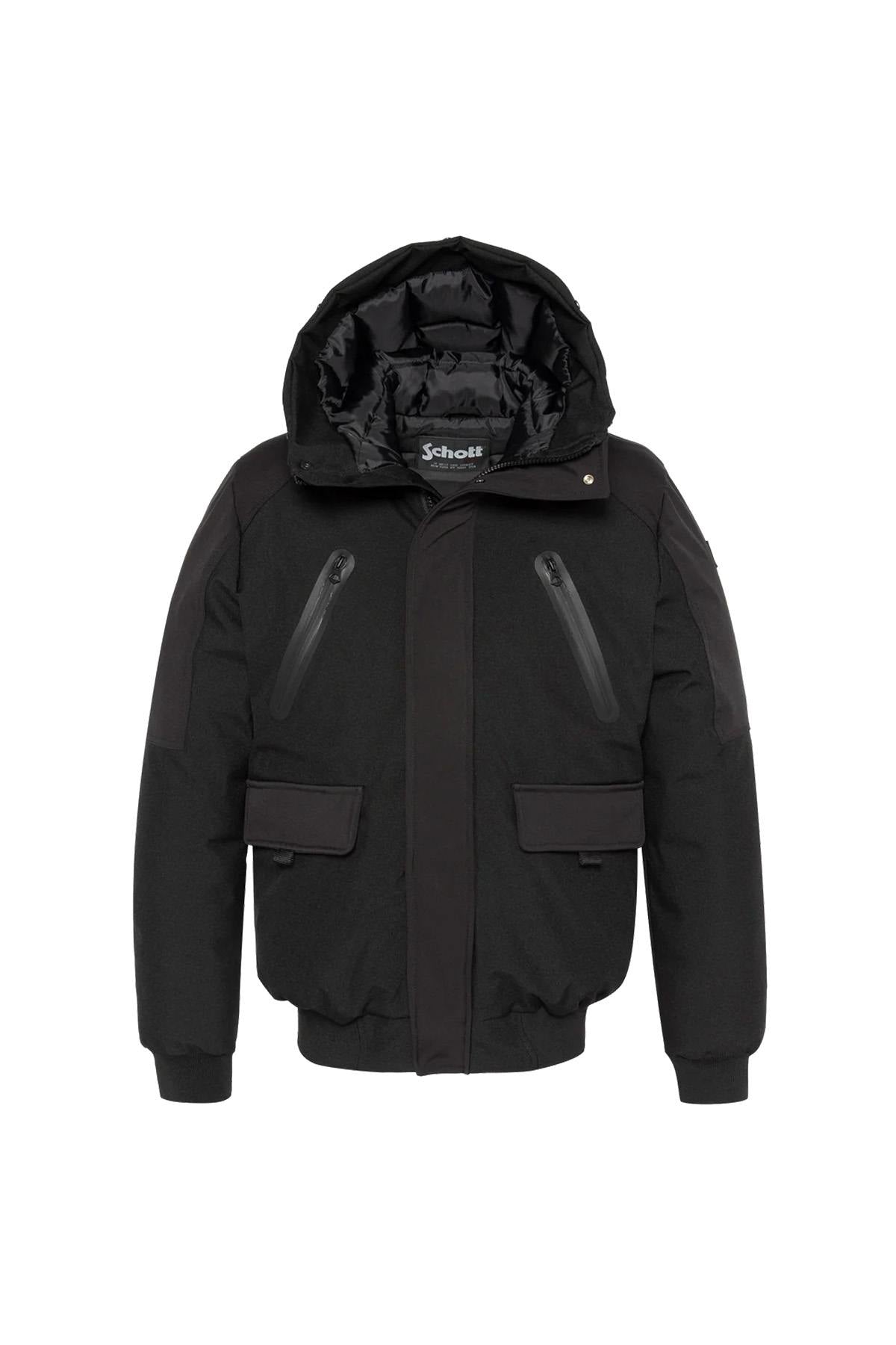 Black soft shell jacket with hood - Image n°8