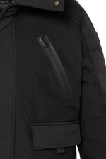 Black soft shell jacket with hood - Image n°5