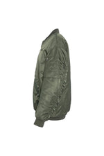Bomber jacket type MA-1 green long oversize cut for women - Image n°7