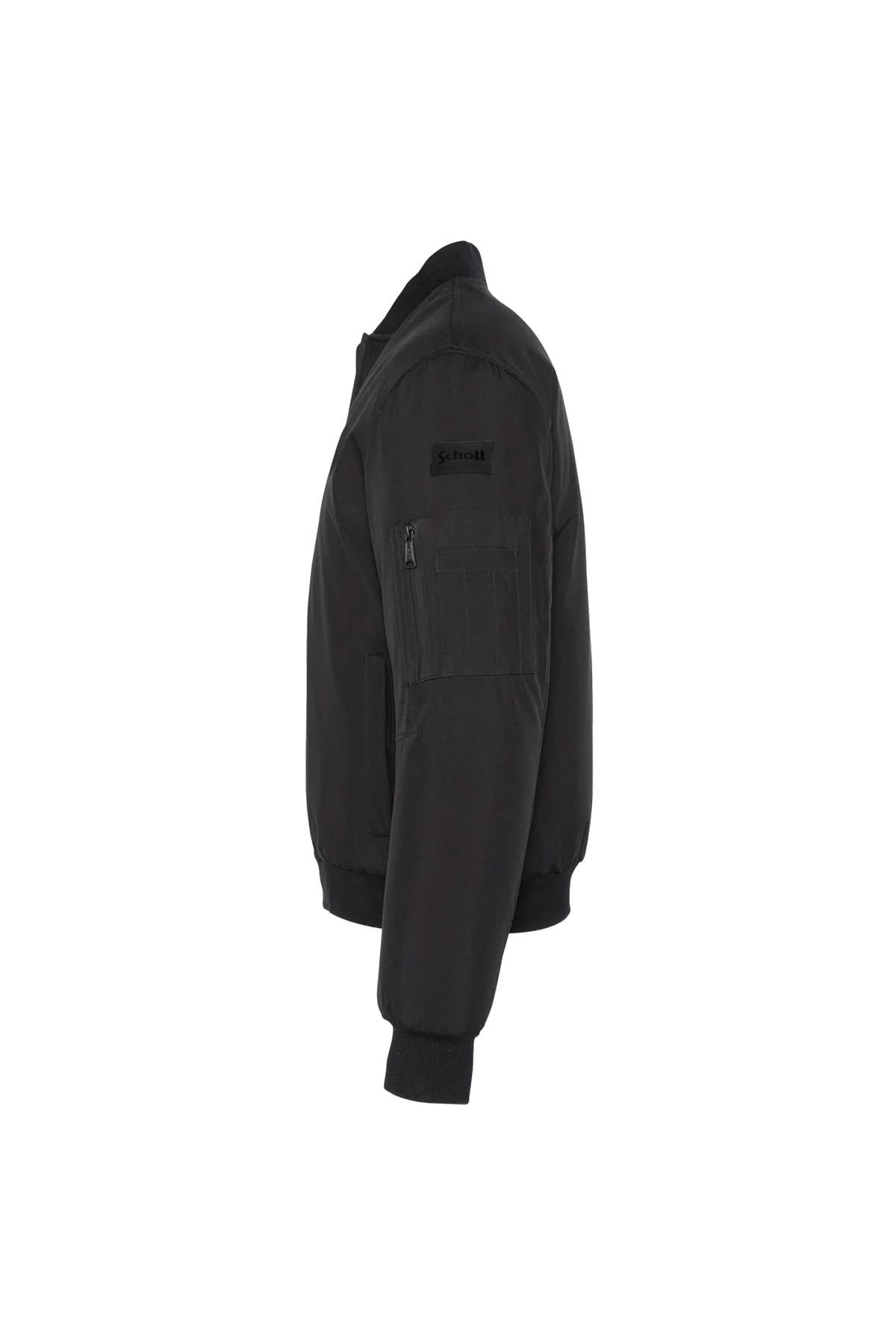 Lightweight black softshell bomber jacket - Image n°7