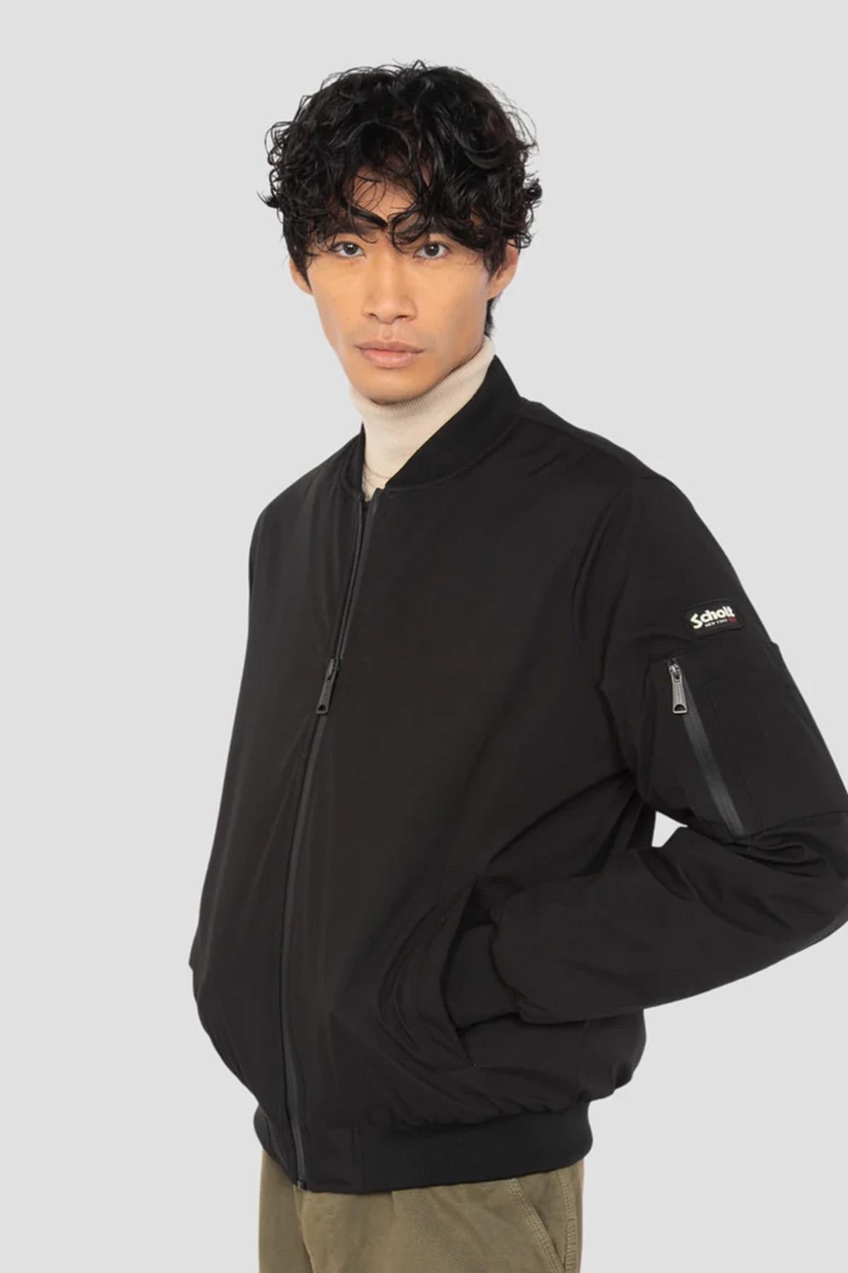 Lightweight black softshell bomber jacket - Image n°2