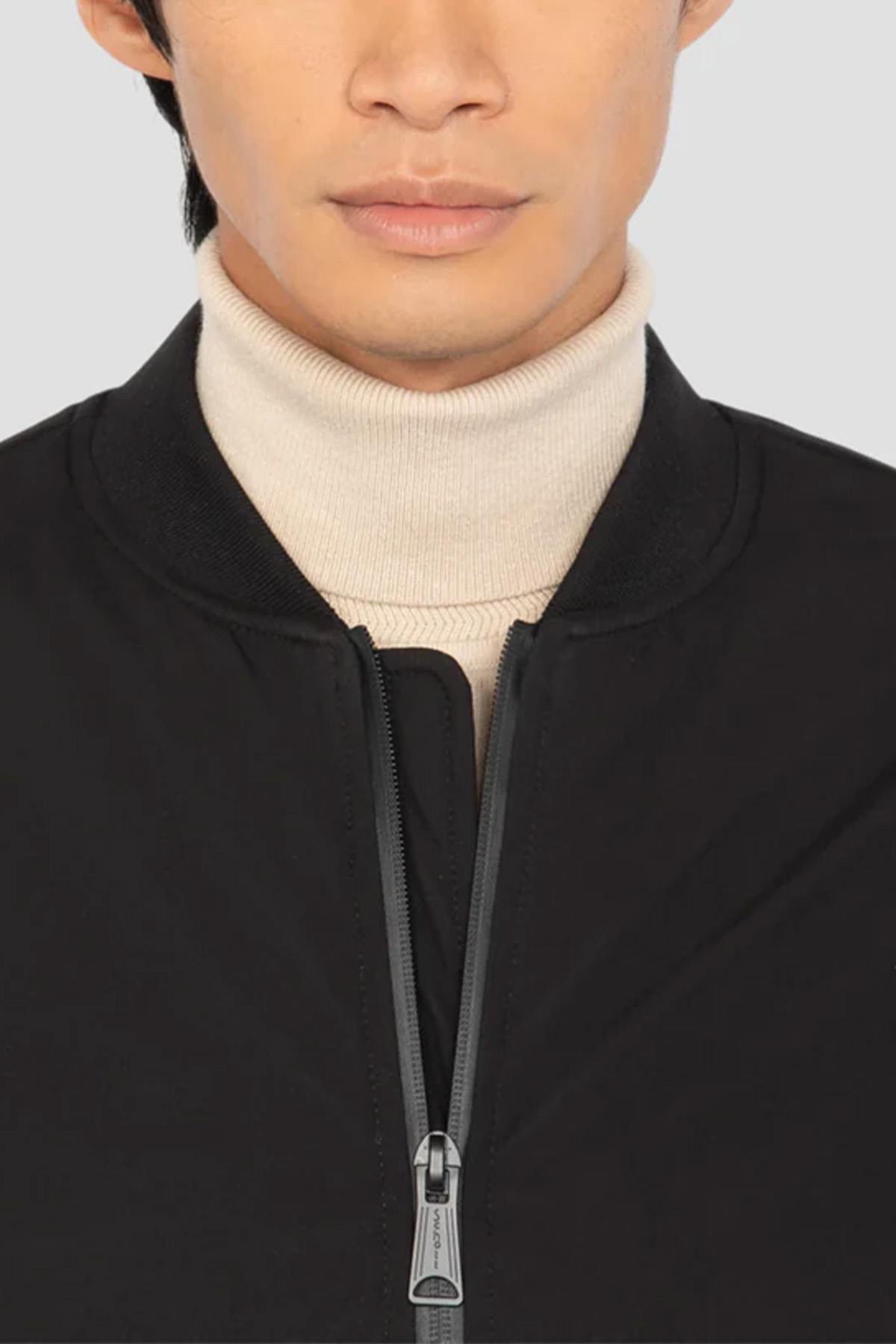 Lightweight black softshell bomber jacket - Image n°4