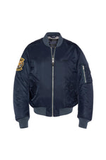 Dark Navy Embroidered MA-1 Bomber Jacket - Image n°4