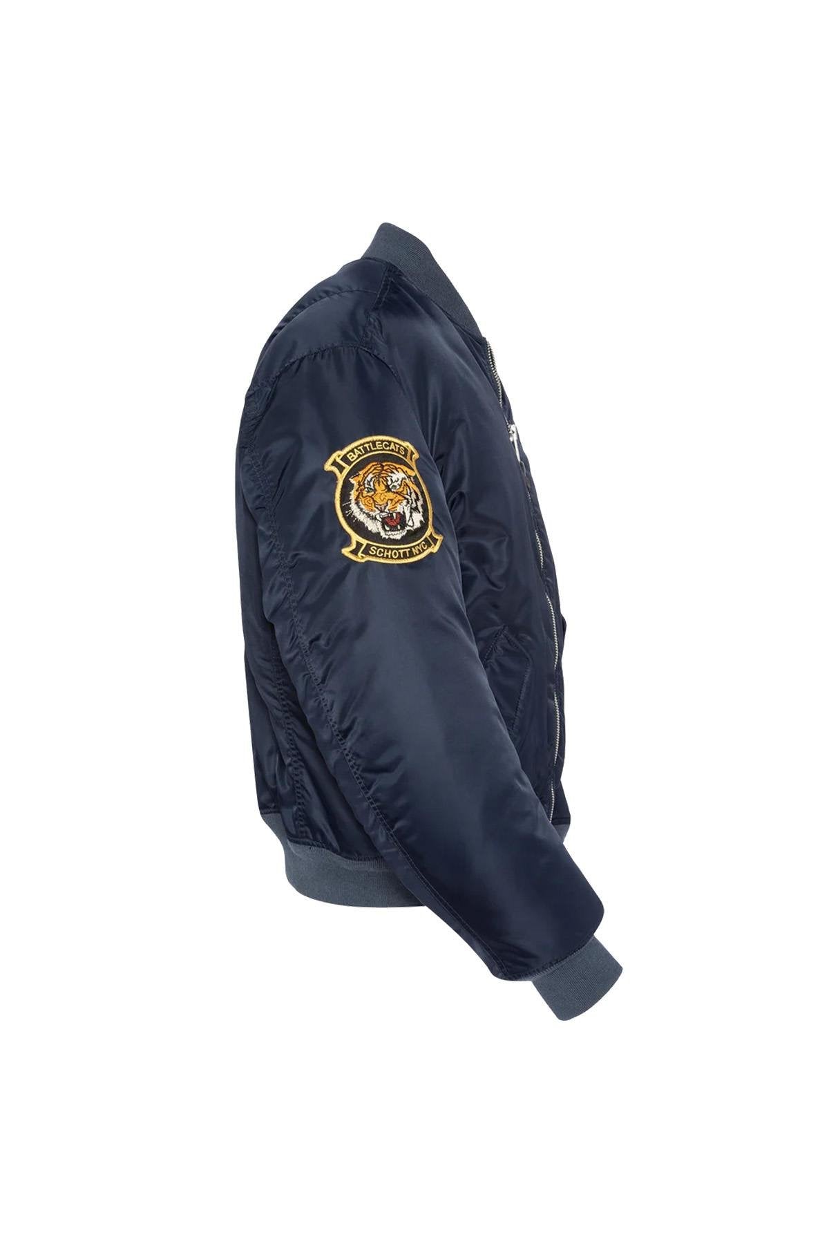 Dark Navy Embroidered MA-1 Bomber Jacket - Image n°6