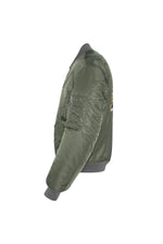 Embroidered green MA-1 bomber jacket - Image n°5