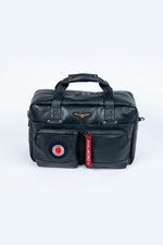Royal Air Force Navy Blue Leather Travel Bag - Image n°1
