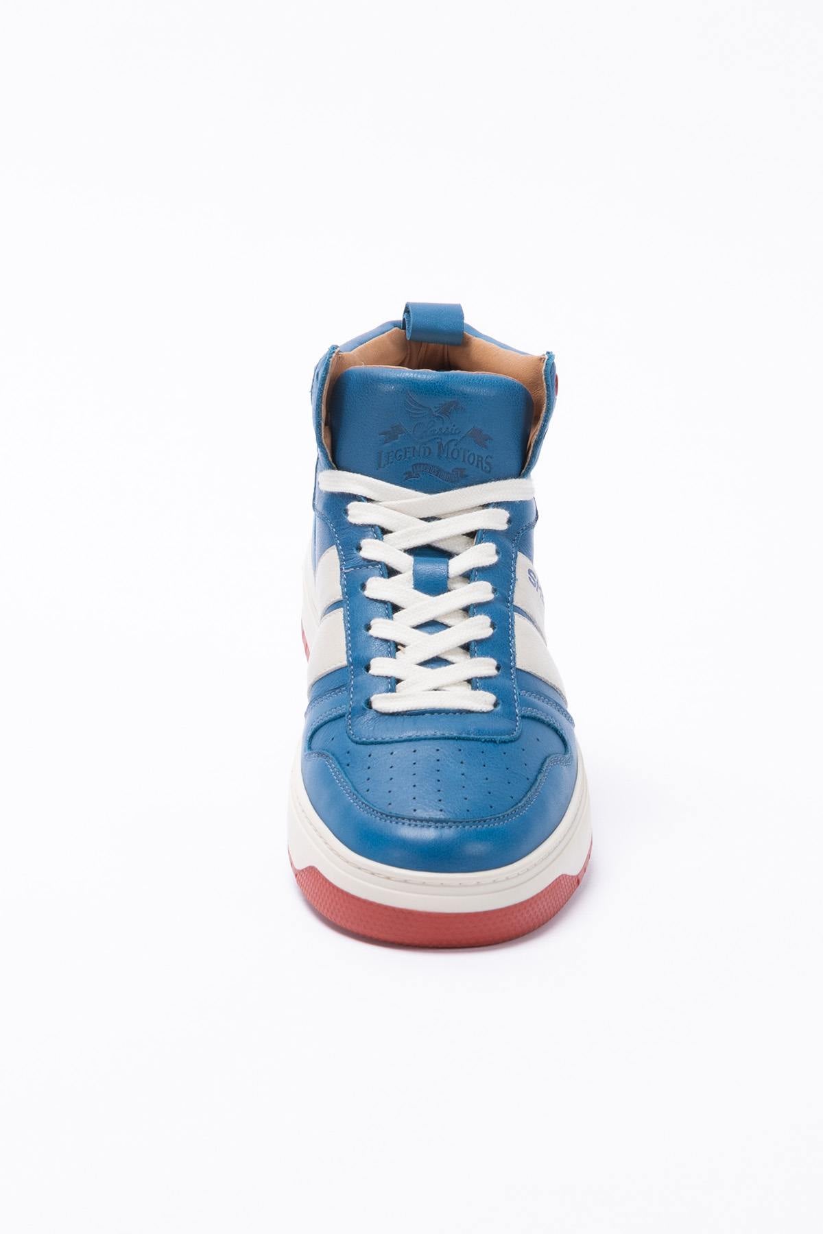 Shelby Blue Leather High Top Sneakers - Image n°5