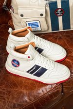 Shelby ecru leather high-top sneakers - Image n°1