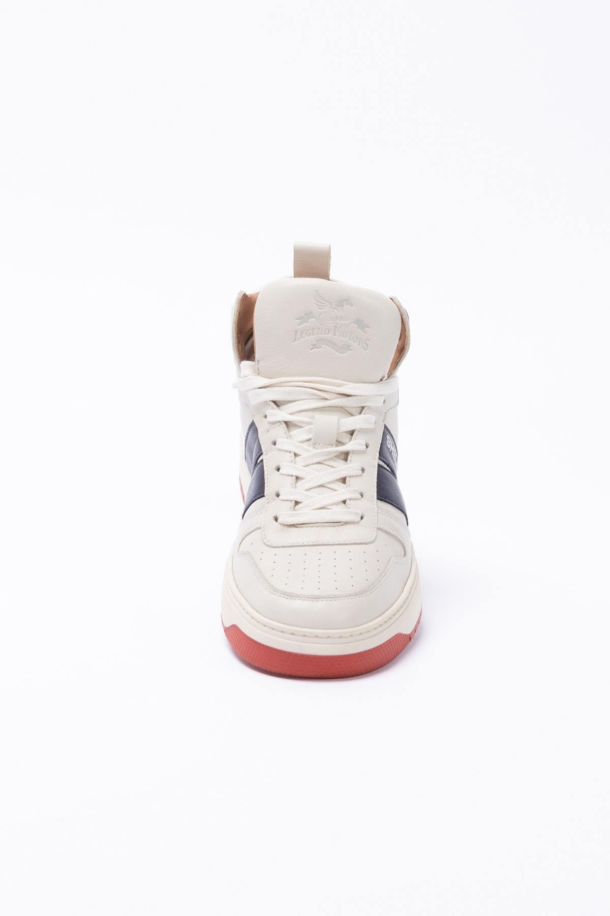 Shelby ecru leather high-top sneakers - Image n°6