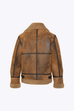 B-3 Bomber Jacket with Mustard Color and Distressed Look - Image n°6