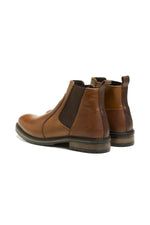 Cognac and brown leather chelsea boots - Image n°4