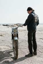 Navy blue cotton garage style jacket - Image n°5