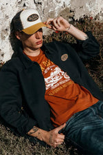 Navy blue cotton garage style jacket - Image n°2