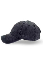 Grey cotton cap with embroidered skull logo - Image n°2