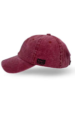 Purple cotton cap with embroidered skull logo - Image n°2
