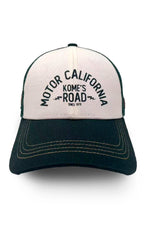 Dark green and white mesh cap with printed logo - Image n°1