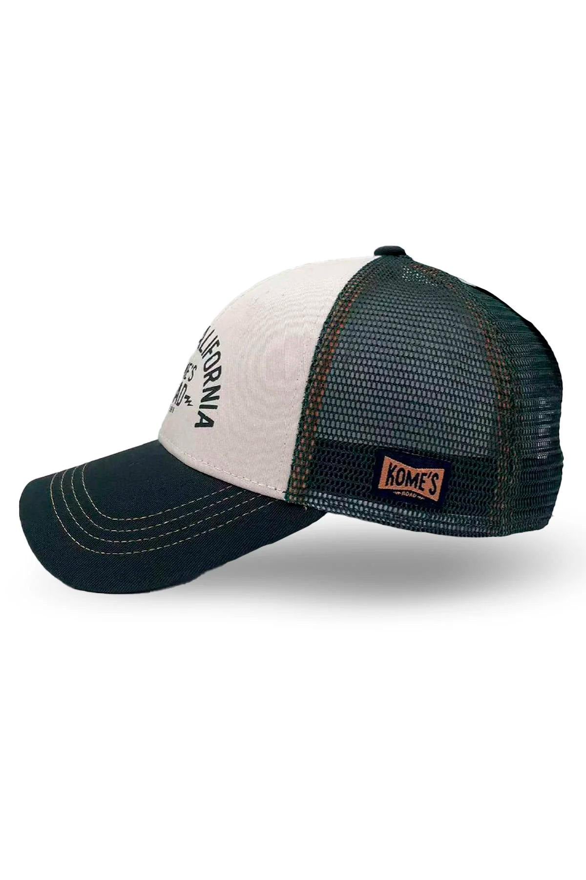 Dark green and white mesh cap with printed logo - Image n°2