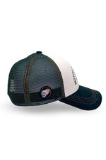 Dark green and white mesh cap with printed logo - Image n°3