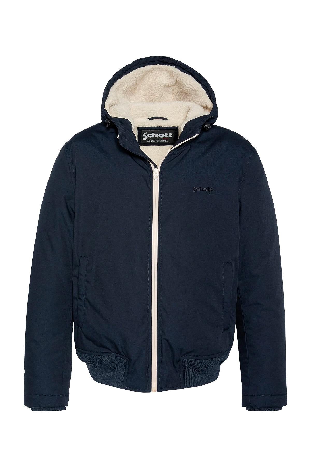 Navy blue multi-pocket parka - Image n°1