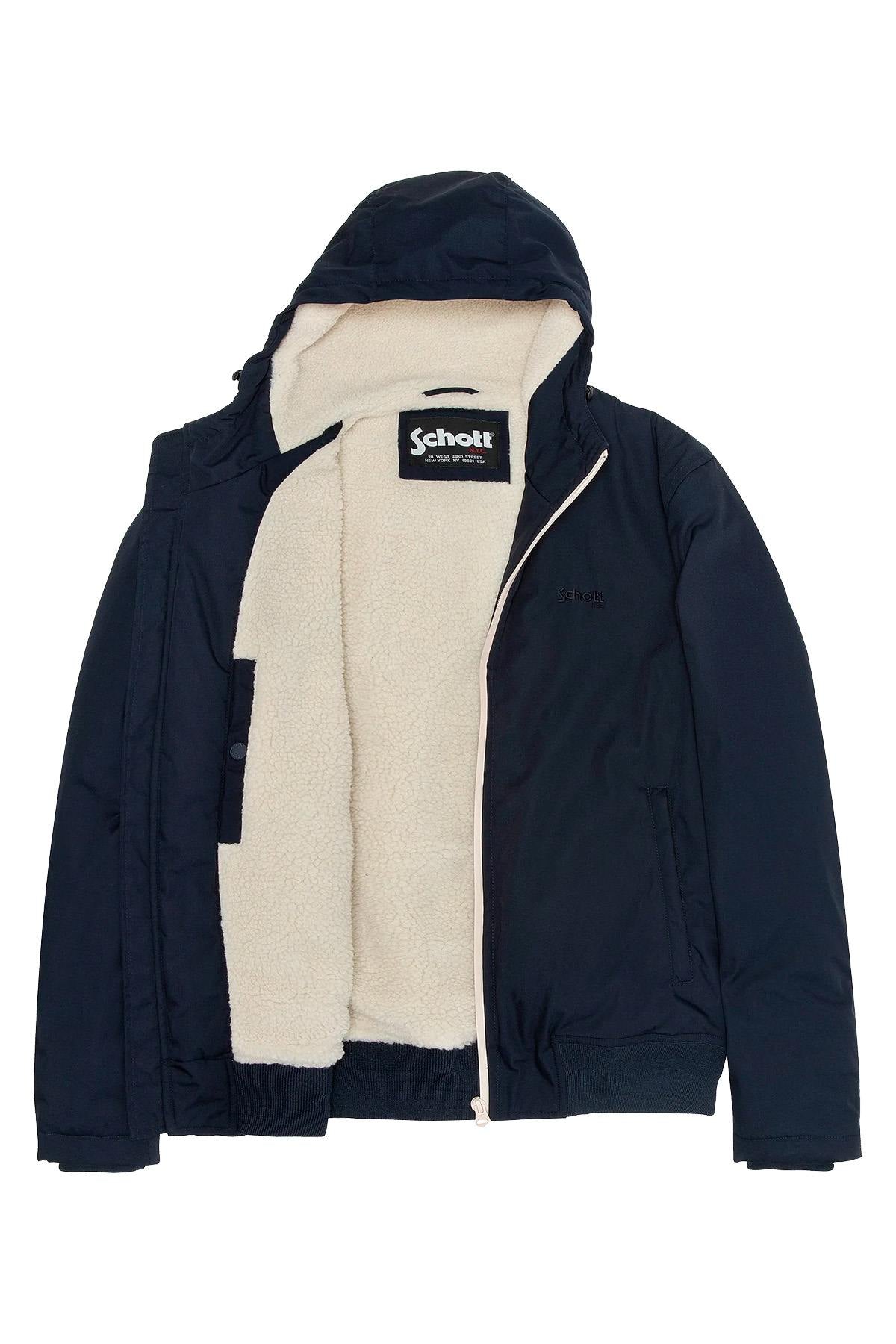 Navy blue multi-pocket parka - Image n°3