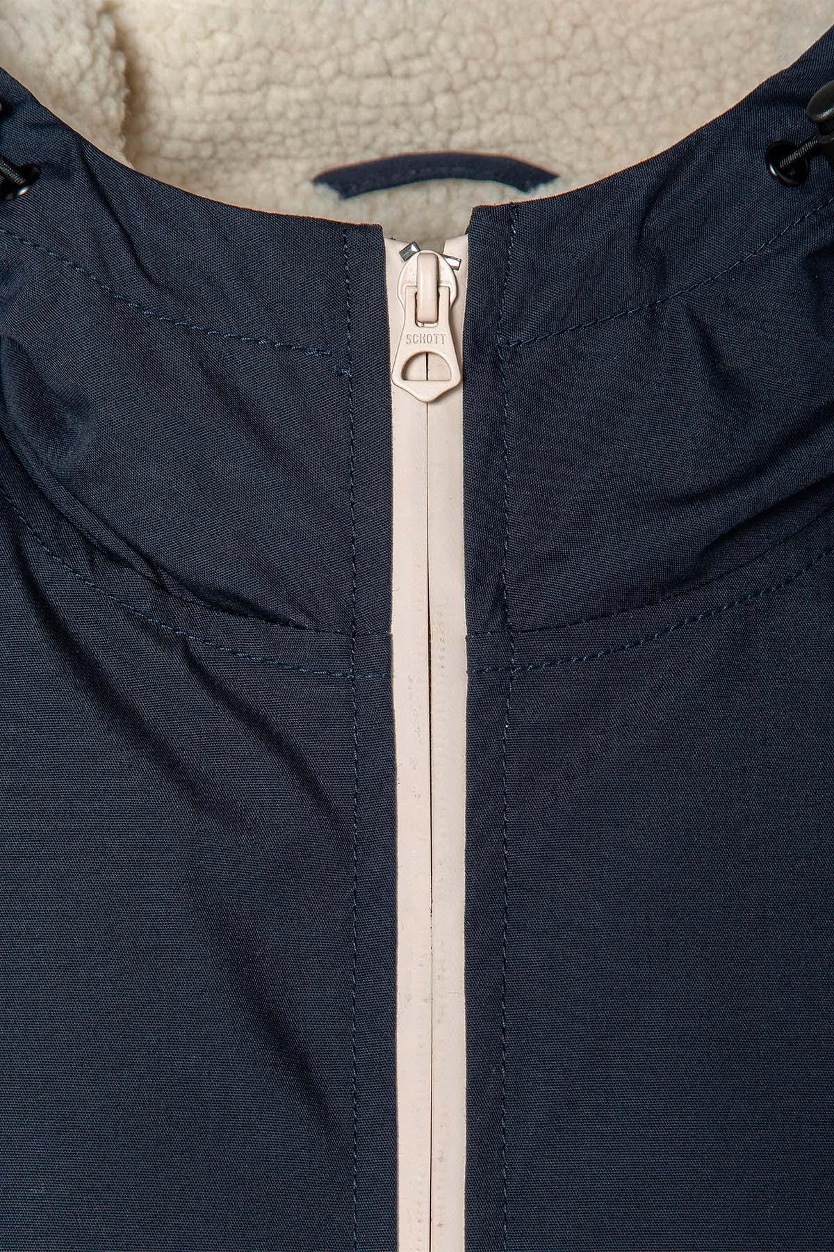 Navy blue multi-pocket parka - Image n°4