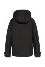 Black parka with multi-pocket hood - Image n°9