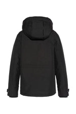 Black parka with multi-pocket hood - Image n°9