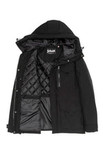 Black parka with multi-pocket hood - Image n°7