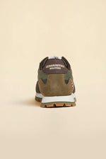 Canvas sneakers with military green suede inserts - Image n°4