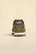 Canvas sneakers with military green suede inserts - Image n°4