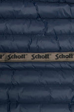 Long navy blue hooded parka - Image n°3