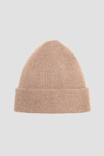 Taupe-colored cuffed beanie - Image n°2
