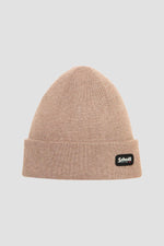 Taupe-colored cuffed beanie - Image n°1