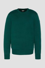 Forest green crew neck sweater - Image n°1