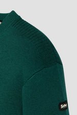 Forest green crew neck sweater - Image n°5