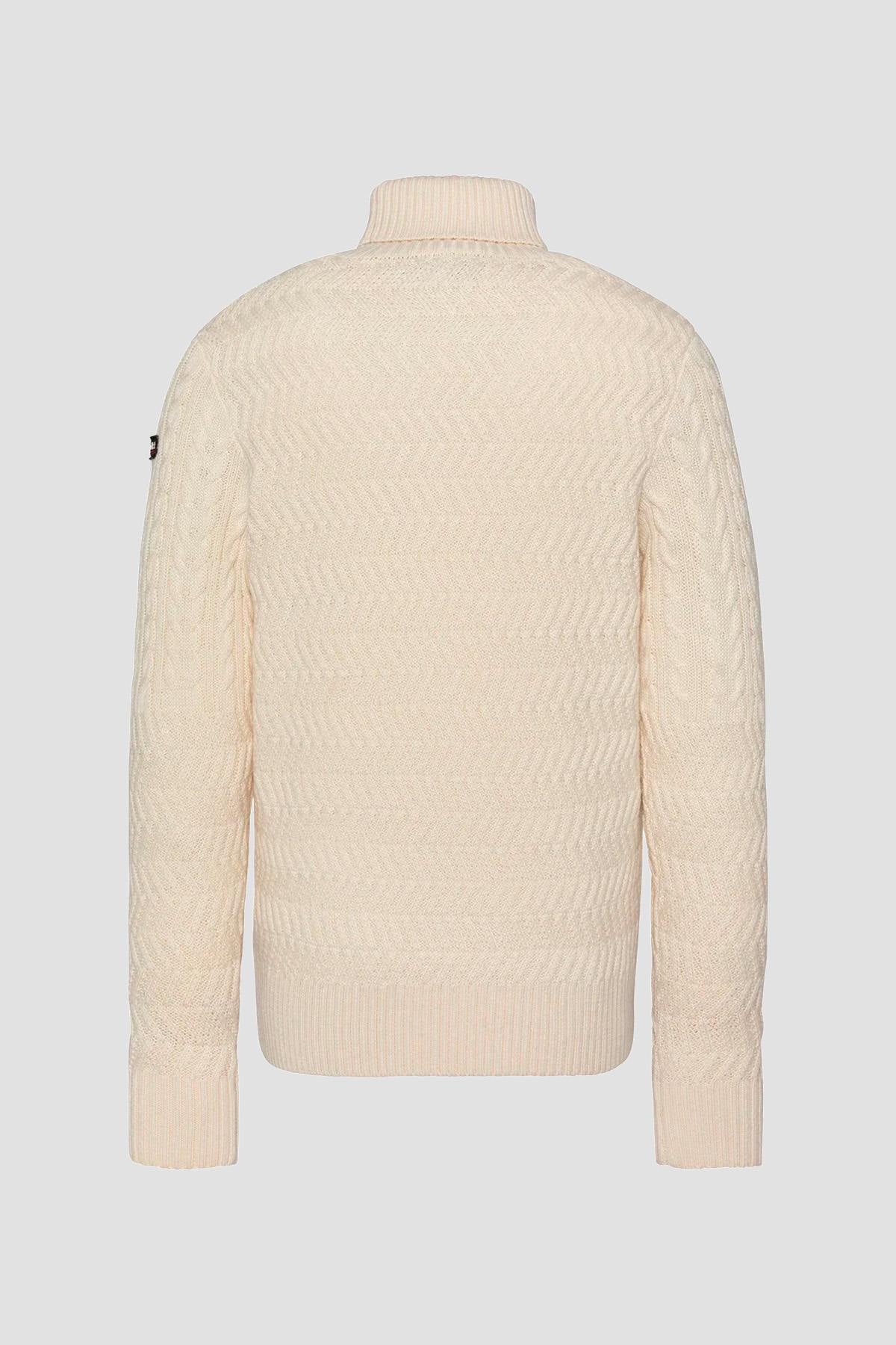 Off-white cable knit turtleneck sweater - Image n°4