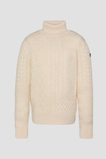 Off-white cable knit turtleneck sweater - Image n°1